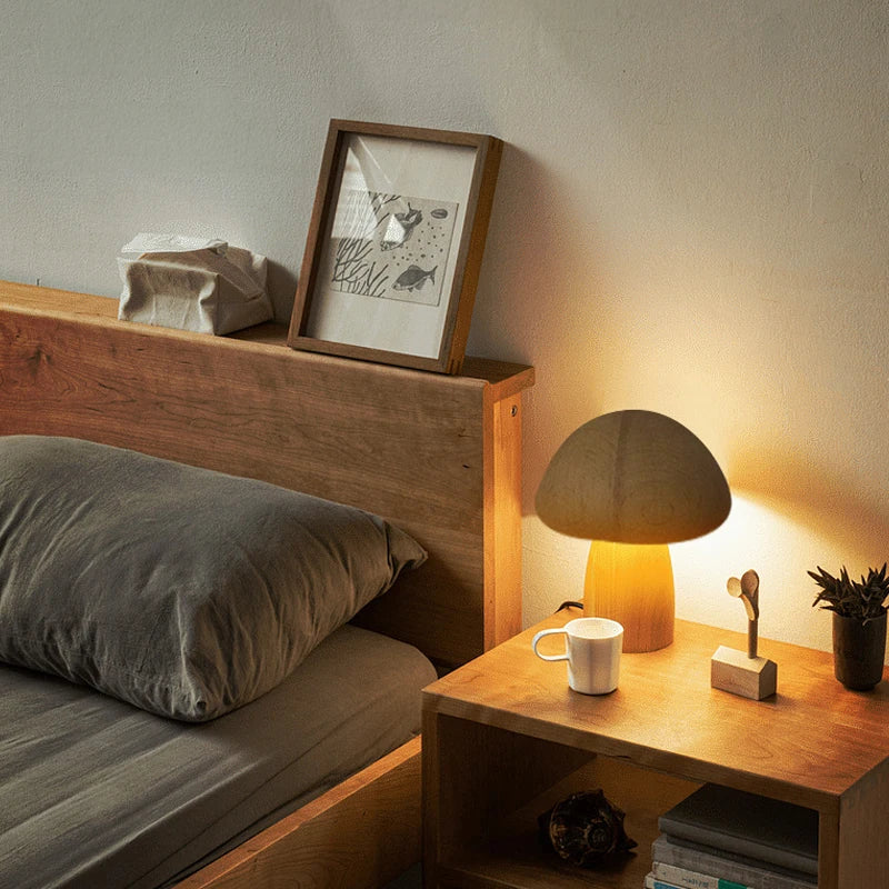 Paddenstoel Tafellamp Oplaadbaar met Touch Dimmer Warm LED Licht voor Slaapkamer Kinderkamer Woonkamer