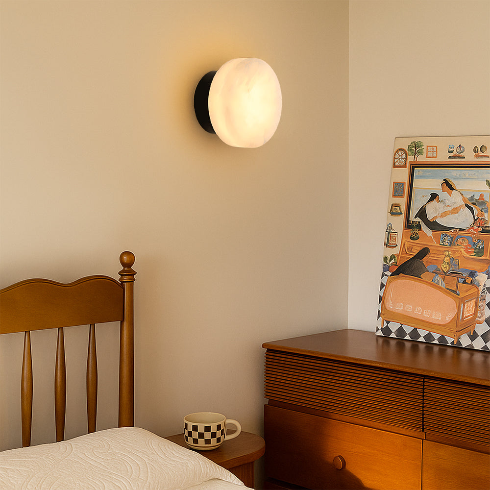 Marmeren Wandverlichting met Scandinavische Elegantie - Premium Natuursteen & Zachte LED