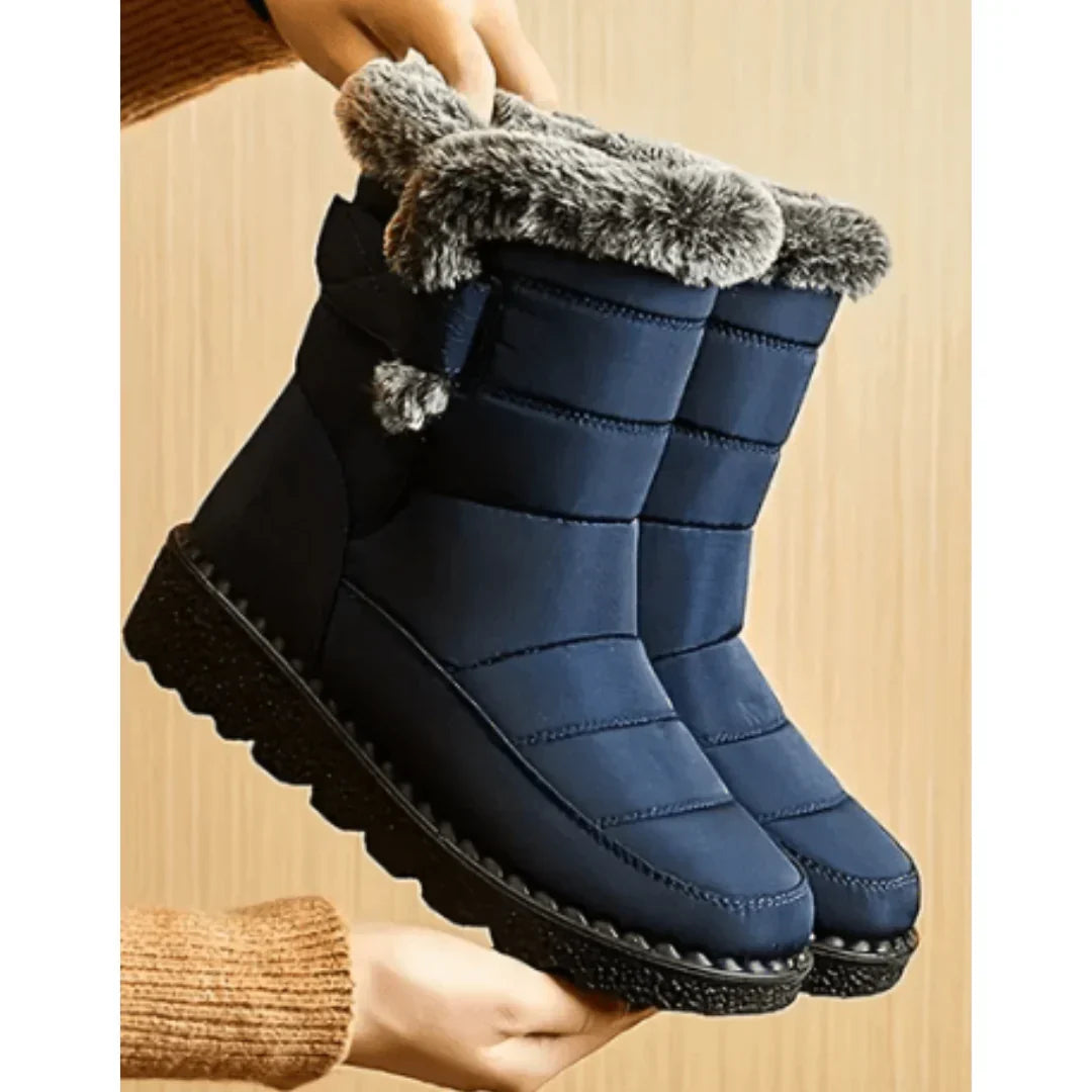 Waterdichte Snowboots met Antislip Zool Zwart Grijs Blauw Dames Heren Winterschoenen Warm Gevoerd Outdoor