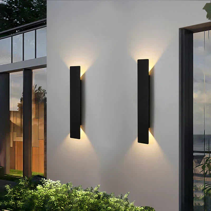 Aluminium LED Wandlamp Waterdicht Buitenverlichting Zwart Wit Terraslamp Gevelverlichting Tuinverlichting