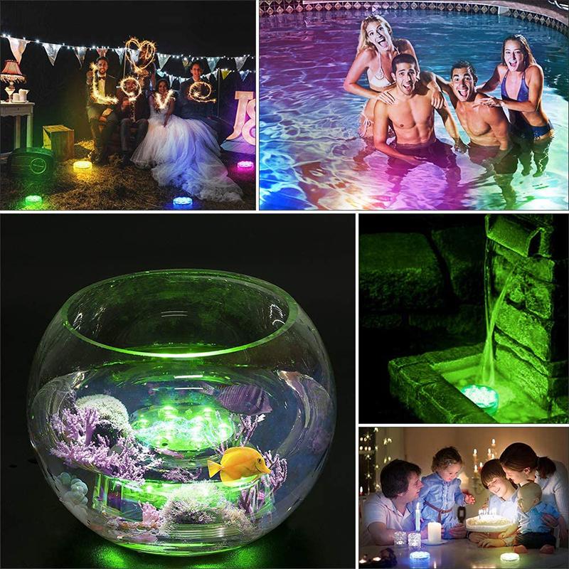 Onderwater LED Lamp IP68 Waterdicht met Afstandsbediening 16 Kleuren voor Zwembad Vijver Fontein Aquarium