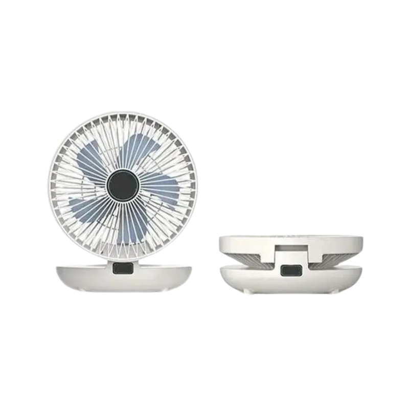 Draagbare Ventilator Verstelbaar 120° Oscillatie USB Oplaadbaar 4 Snelheden Fluisterstil Tafel Wandmontage