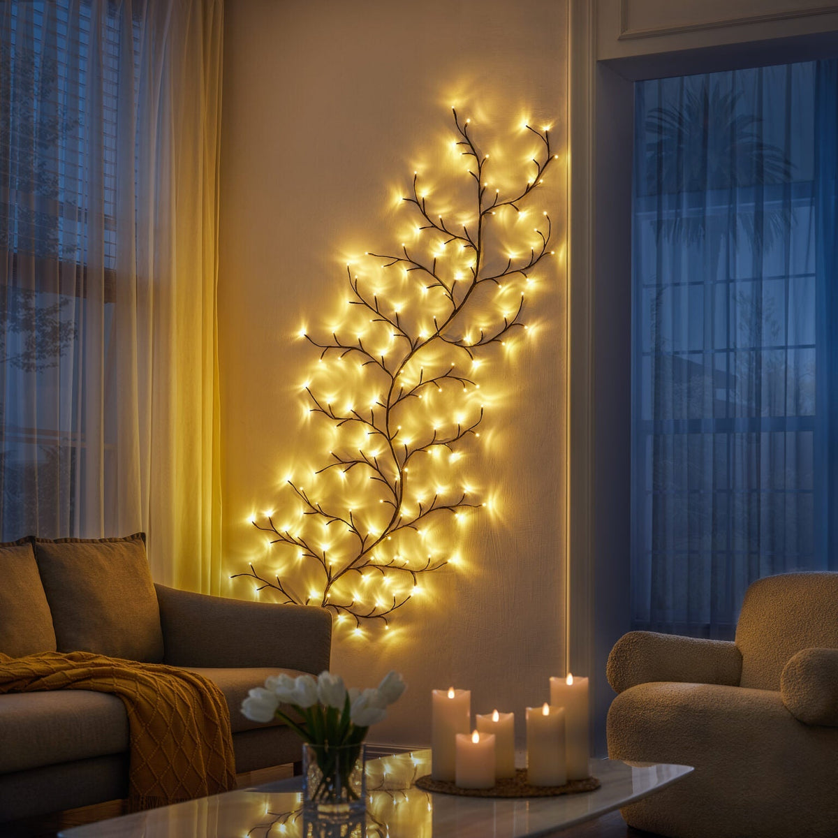 Wilgentakken Verlichting met 144 LEDs - Decoratieve Tak met Dimmer 200cm