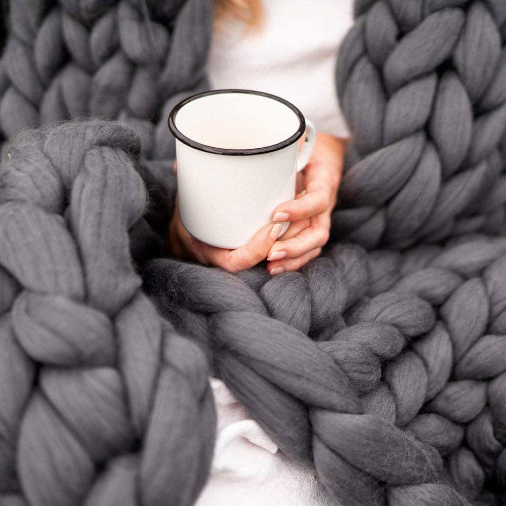 XXL Breigaren 1000g Chunky Garen Zacht Dik Wolgaren voor DIY Dekens Kussens Woonaccessoires Handwerk Breien