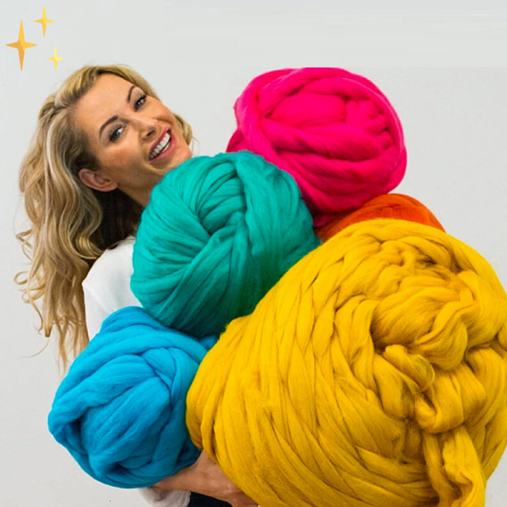XXL Breigaren 1000g Chunky Garen Zacht Dik Wolgaren voor DIY Dekens Kussens Woonaccessoires Handwerk Breien