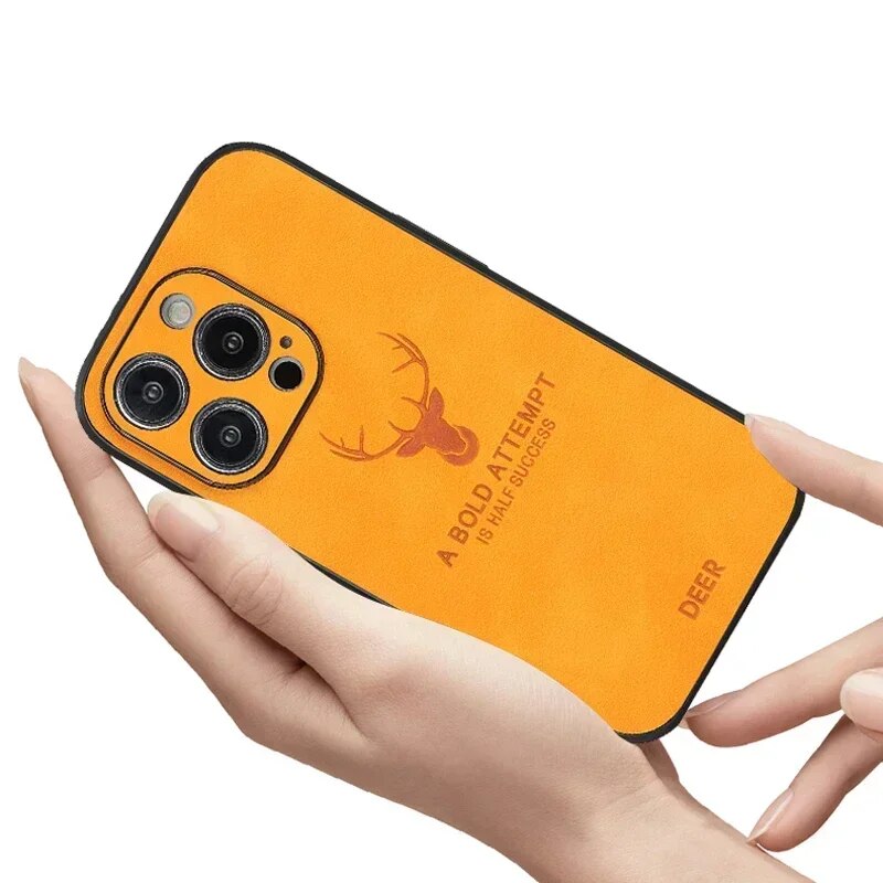 Smartphone Hoesje in Leerlook - Slank Design met Valbescheming & MagSafe-Compatibiliteit voor iPhone 16/15/14/13/12