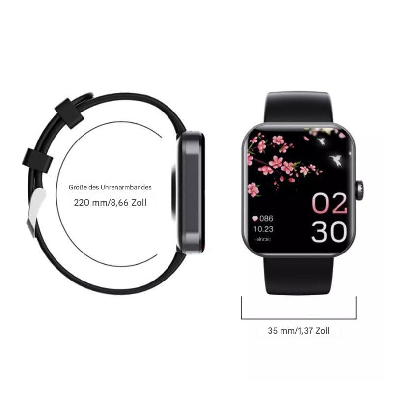 Smartwatch met Gezondheidsmeting Hartslagmeter Bloeddruk Zuurstofniveau Zwart Roze