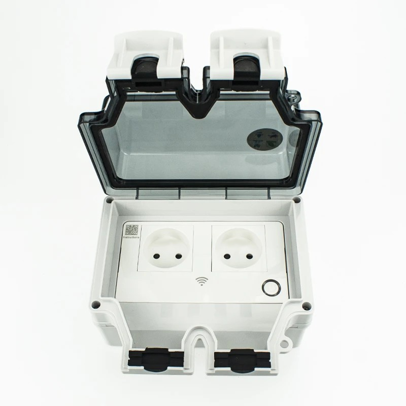 Slimme Wifi Buitenstopcontact IP66 Waterdicht met App Bediening Spraakbesturing Timer voor Alexa Google Tuin