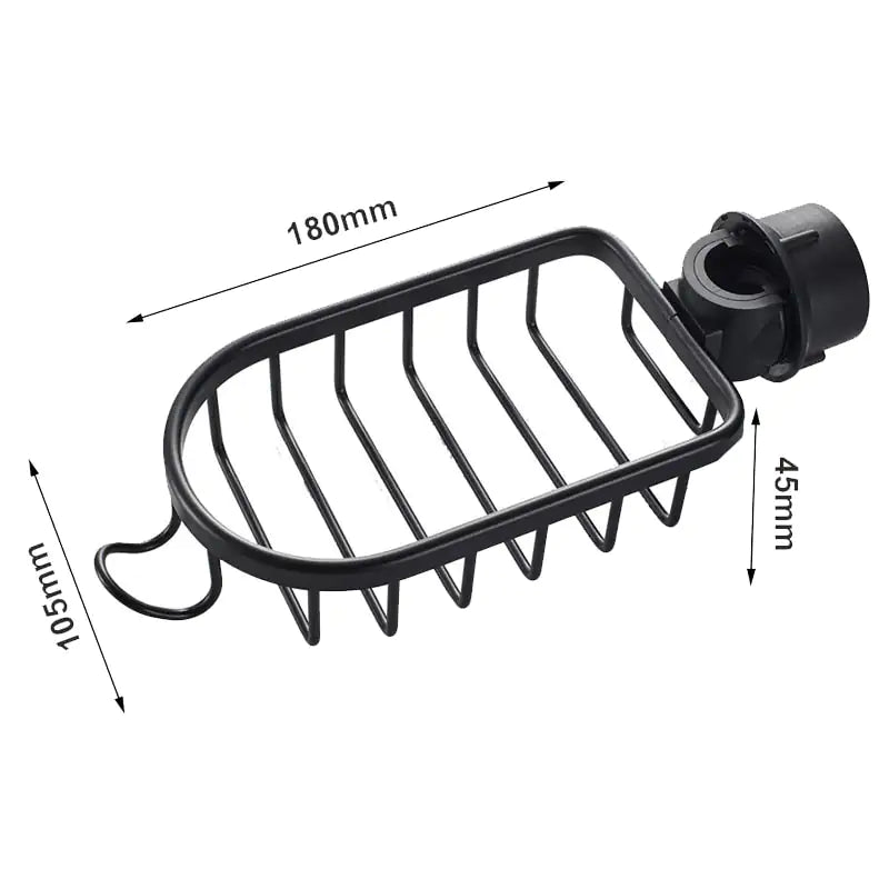 Opbergmandje voor Doucheaccessoires Zilver en Zwart